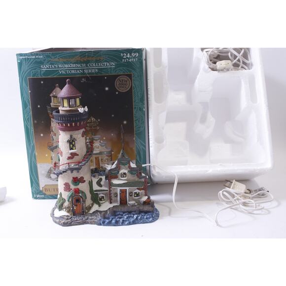 Butler's Wharf Lighthouse, Lighted, Porcelain, Santa's Workbench ~ 250130-WH 101 - Picture 3 of 7